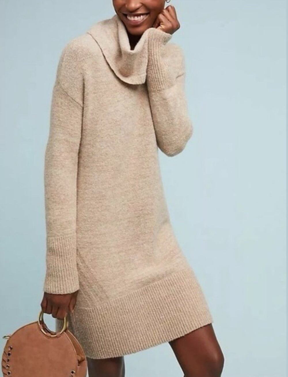 EUC ANTHROPOLOGIE Sonoran Wool Blend Sweater Dress Size Small